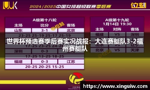 世界杯预选赛季后赛实况战报：大连赛艇队3-2福州赛艇队